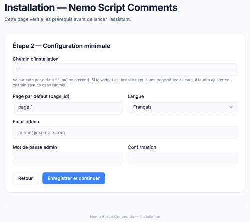 Nemo Script Comment - Mot de passe administrateur