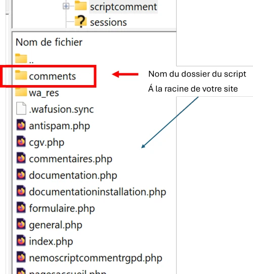 Nemo Script Comment - Dossier racine